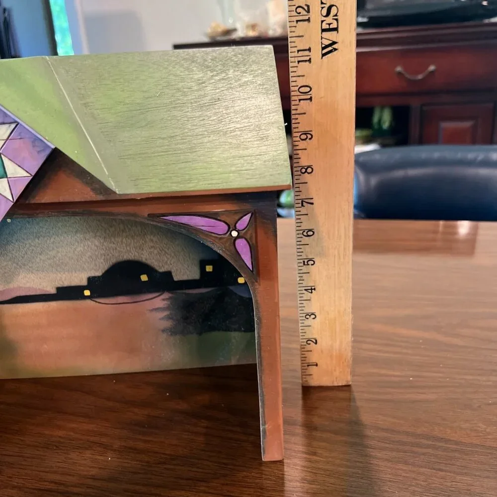 Jim Shore Heartwood Creek 2007 nativity creche manger wooden patchwork quilt - Picture 9 of 12